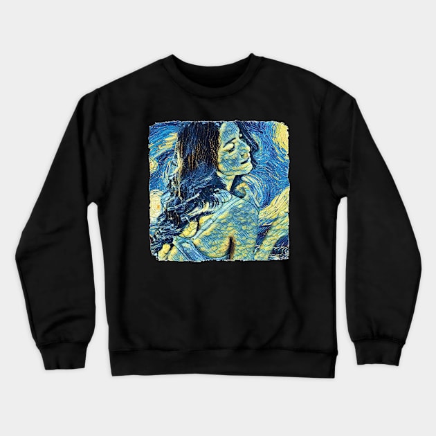 Beautiful girl Van Gogh Style Crewneck Sweatshirt by todos